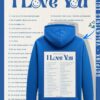 Royal Blue “Different Ways to Say I Love You” Unisex Hoodie