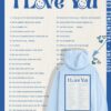 Baby Blue/ Light Blue “Different Ways to Say I Love You” Unisex Hoodie