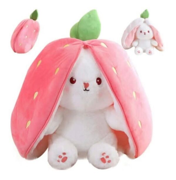 Soft Stuff Strawberry Reversible Bunny Zip Rabbit Soft Toy