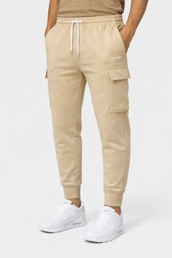 Cream Cargo Joggers (Unisex) – Premium Everyday Comfort Pants | GOTPINK Cream Cargo Joggers (Unisex) – Premium Everyday Comfort Pants | GOTPINK