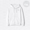 White Zippered Hoodie (Unisex) – Premium Fleece Zip Hoodie | GOTPINK