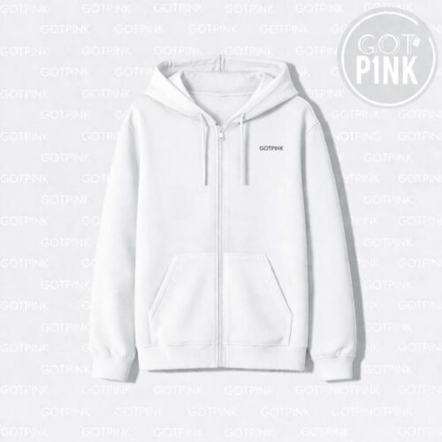 White Zippered Hoodie (Unisex) – Premium Fleece Zip Hoodie | GOTPINK White Zippered Hoodie (Unisex) – Premium Fleece Zip Hoodie | GOTPINK