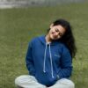 "Touch Me and I Will Bite You" Royal Blue Printed Hoodie (Unisex) | GOTPINK