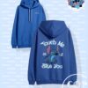 "Touch Me and I Will Bite You" Royal Blue Printed Hoodie (Unisex) | GOTPINK