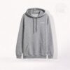 Light grey unisex regular hoodie