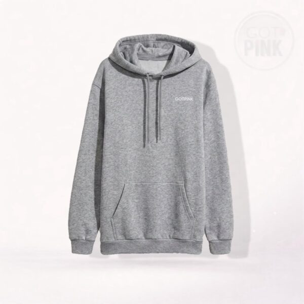 Light grey unisex regular hoodie