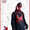 Spider-Man Zip-Up Hoodie – Printed Full-Zip Hooded Hoodie | GOTPINK