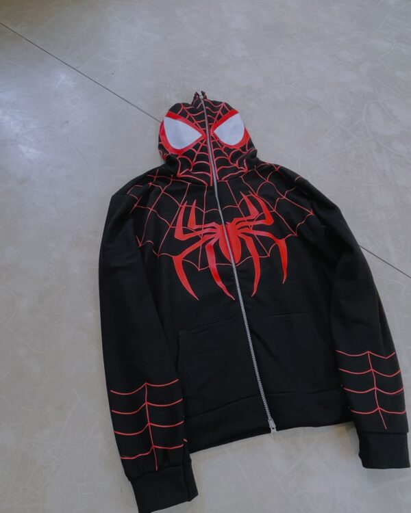 Spider-Man Zip-Up Hoodie – Printed Full-Zip Hooded Hoodie | GOTPINK