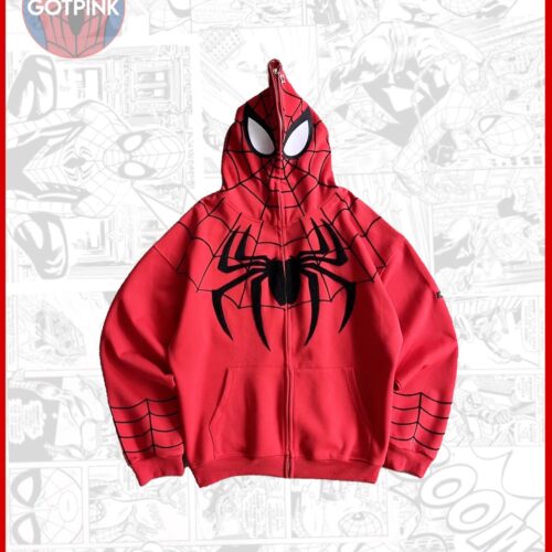Red Spider-Man Full Zip-Up Hoodie – Printed Superhero Hoodie | GOTPINK Make a statement with the Red Spider-Man Full Zip-Up Hoodie from GOTPINK, a bold and distinctive hoodie designed for superhero fans and anyone who loves fun, eye-catching streetwear. Combining a comfortable fleece construction with a Spider-Man-themed printed design and a unique full-length zipper, this hoodie offers something different from an ordinary zip-up hoodie. The standout feature of this design is the full zip-up hood, where the zipper continues from the main body of the hoodie all the way through the hood and around the head. This gives you the option to wear it as a conventional zip-up hoodie or zip the hood up for a distinctive Spider-Man-inspired appearance. Made from soft fleece fabric, this hoodie is designed to provide a cozy and comfortable feel for everyday wear. It is suitable for casual outings, travelling, relaxing at home, meeting friends, photoshoots, themed events, and other occasions where you want your outfit to stand out. The vibrant red colour gives the hoodie a bold and energetic appearance, while the Spider-Man-themed printed graphics add a recognizable superhero-inspired aesthetic. The combination creates a statement piece that is perfect for fans who want to bring their favourite superhero-inspired style into their everyday wardrobe. Unique Full Zip-Up Hood Design Unlike a conventional zip-up hoodie, this Spider-Man full zip-up hoodie features an extended zipper that continues upwards through the hood. The hood can be zipped around the head, creating a fun and distinctive look inspired by Spider-Man's iconic appearance. When you don't want the hood zipped up, you can simply wear it like a regular zip-up hoodie. Leave the front partially open for a relaxed layered outfit, or zip it up for additional coverage and warmth. This versatile construction makes the hoodie suitable for different styling preferences and occasions. Spider-Man-Themed Printed Design The hoodie features a Spider-Man-themed printed design that gives the garment its distinctive superhero character. The graphics are printed onto the hoodie, creating a bold visual effect while keeping the overall garment comfortable and wearable. Whether you're a dedicated Spider-Man fan or simply looking for a unique statement hoodie, the design adds personality to a casual outfit. It can be particularly fun for superhero-themed events, birthday celebrations, photoshoots, costume-inspired outfits, conventions, or simply wearing something different on an ordinary day. Comfortable Everyday Styling Despite its statement design, the Red Spider-Man Hoodie can easily be incorporated into casual everyday outfits. Pair it with jeans and sneakers for a simple casual look, or wear it with joggers or cargo pants for a relaxed streetwear-inspired outfit. The full zipper also gives you more styling flexibility than a traditional pullover hoodie. Wear it open over a basic T-shirt, partially zipped for a relaxed appearance, or fully zipped when you want the complete Spider-Man-inspired look. The hood provides additional coverage and comfort, while the soft fleece construction makes the hoodie cozy enough for extended wear. Why Choose the Red Spider-Man Full Zip-Up Hoodie? The Red Spider-Man Full Zip-Up Hoodie from GOTPINK is designed for people who want more than an ordinary hoodie. Its combination of a bold colour, superhero-inspired printed design, comfortable fleece fabric, and unique full-zip hood makes it a memorable addition to a casual wardrobe. It can also make a fun gift for someone who loves Spider-Man, superhero fashion, or unique statement clothing. Key Features Red full zip-up hoodie Spider-Man-themed printed design Full-length zipper extending through the hood Hood can be zipped around the head Soft and comfortable fleece fabric Unique superhero-inspired design Suitable for casual everyday wear Great for themed events and photoshoots Easy to style with jeans, joggers, and cargo pants Available in multiple sizes Islandwide delivery available across Sri Lanka The Red Spider-Man Full Zip-Up Hoodie is available in multiple sizes. We recommend checking the GOTPINK size guide before ordering to select the most suitable size. If you're searching for a Spider-Man hoodie in Sri Lanka, a Spider-Man zip-up hoodie, a printed superhero hoodie, or a unique full-zip hooded design, this GOTPINK hoodie offers a fun and distinctive option. You can buy the Red Spider-Man Full Zip-Up Hoodie online in Sri Lanka with convenient islandwide delivery. Whether you're buying it for yourself, adding it to your superhero-inspired wardrobe, or choosing a fun gift for a Spider-Man fan, this hoodie is designed to stand out. Bring superhero-inspired style into your everyday wardrobe with the Red Spider-Man Full Zip-Up Hoodie from GOTPINK — comfortable, distinctive, and made for anyone who wants their casual clothing to have a little more personality. FAQ – Red Spider-Man Full Zip-Up Hoodie | GOTPINK Is the Spider-Man design printed? Yes. The hoodie features a Spider-Man-themed printed design. Does the zipper go all the way up through the hood? Yes. The zipper extends from the body of the hoodie all the way through the hood and around the head. Can I wear it like a normal zip-up hoodie? Yes. You can wear the hoodie normally with the hood down or leave the zipper open. The extended zipper gives you the additional option of zipping the hood around your head. Is the hood designed to cover the head? Yes. The unique full-zip hood can be zipped up around the head for the distinctive Spider-Man-inspired appearance. What material is the hoodie made from? The hoodie is made from soft fleece fabric, designed to provide a comfortable and cozy feel. Is this hoodie suitable for everyday wear? Yes. It can be worn for casual outings, travelling, relaxing, meeting friends, and other everyday activities. Is it suitable for Spider-Man fans? Absolutely. The Spider-Man-themed design and unique full-zip hood make it an excellent choice for Spider-Man and superhero fans. Can I wear it for cosplay or themed events? Yes. The distinctive full-zip hood and printed superhero-inspired design make it suitable for cosplay-inspired outfits, themed events, photoshoots, and conventions. How can I style the Red Spider-Man Hoodie? You can pair it with jeans, joggers, cargo pants, and sneakers for a casual or streetwear-inspired look. How should I care for the printed design? Follow the recommended garment care instructions. Generally, washing the hoodie inside out using a gentle cycle and avoiding excessive heat can help preserve the printed design. What sizes are available? The hoodie is available in multiple sizes. Please refer to the GOTPINK size guide before ordering. Is it a good gift? Yes. This unique Spider-Man-inspired hoodie can make a fun gift for superhero fans, Spider-Man enthusiasts, or anyone who enjoys statement clothing. Do you offer islandwide delivery? Yes. Islandwide delivery is available across Sri Lanka, so you can order your GOTPINK Spider-Man hoodie online.