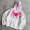 White Spider-Man Full Zip-Up Hoodie white spiderman full zip up